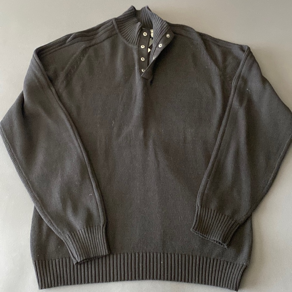 NWT mens quarter button up Oscar de la Renta sweater, size large